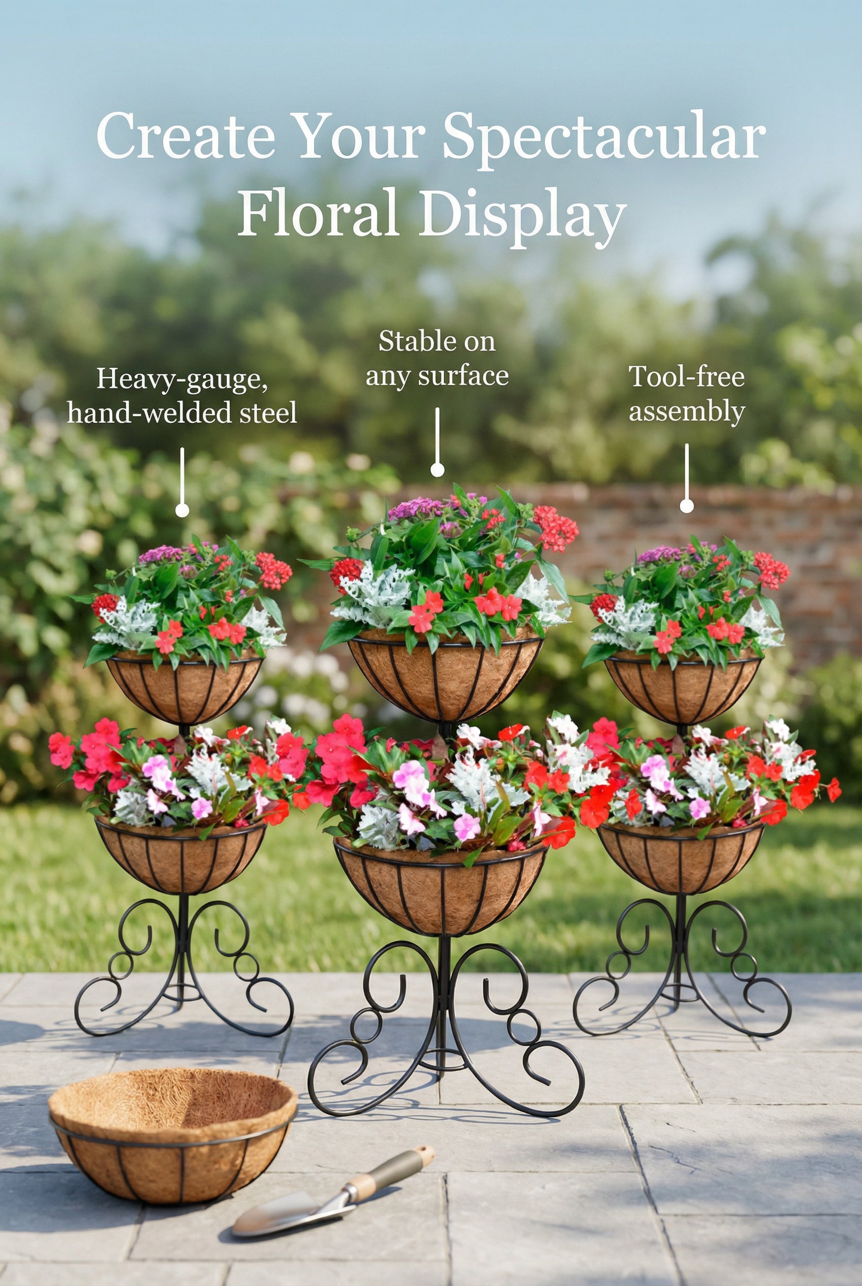 2 Tier Classic Ironwork Planter Kit
